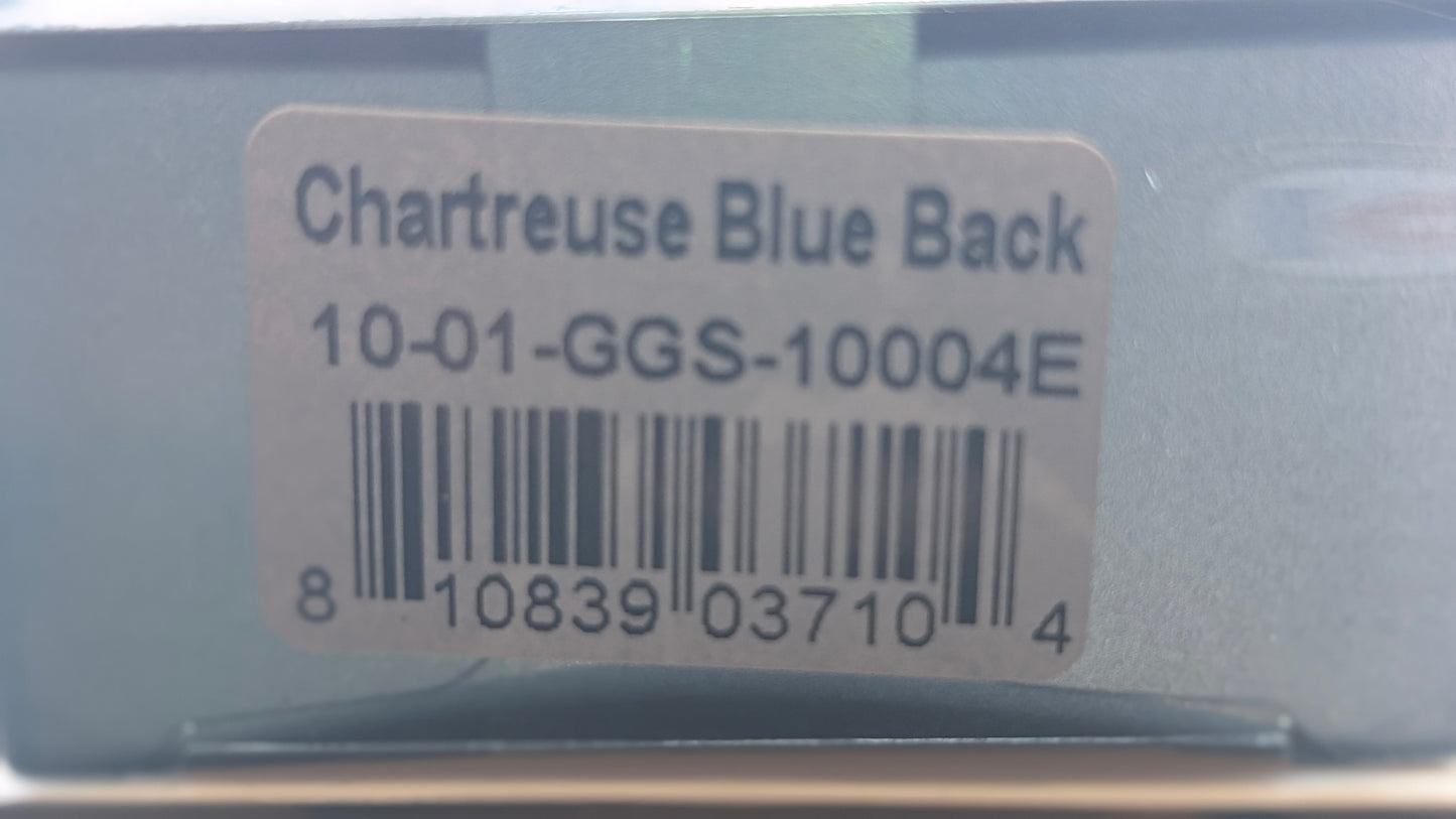 GCB-5 Googan Flat Banger Chartreuse Blue Back