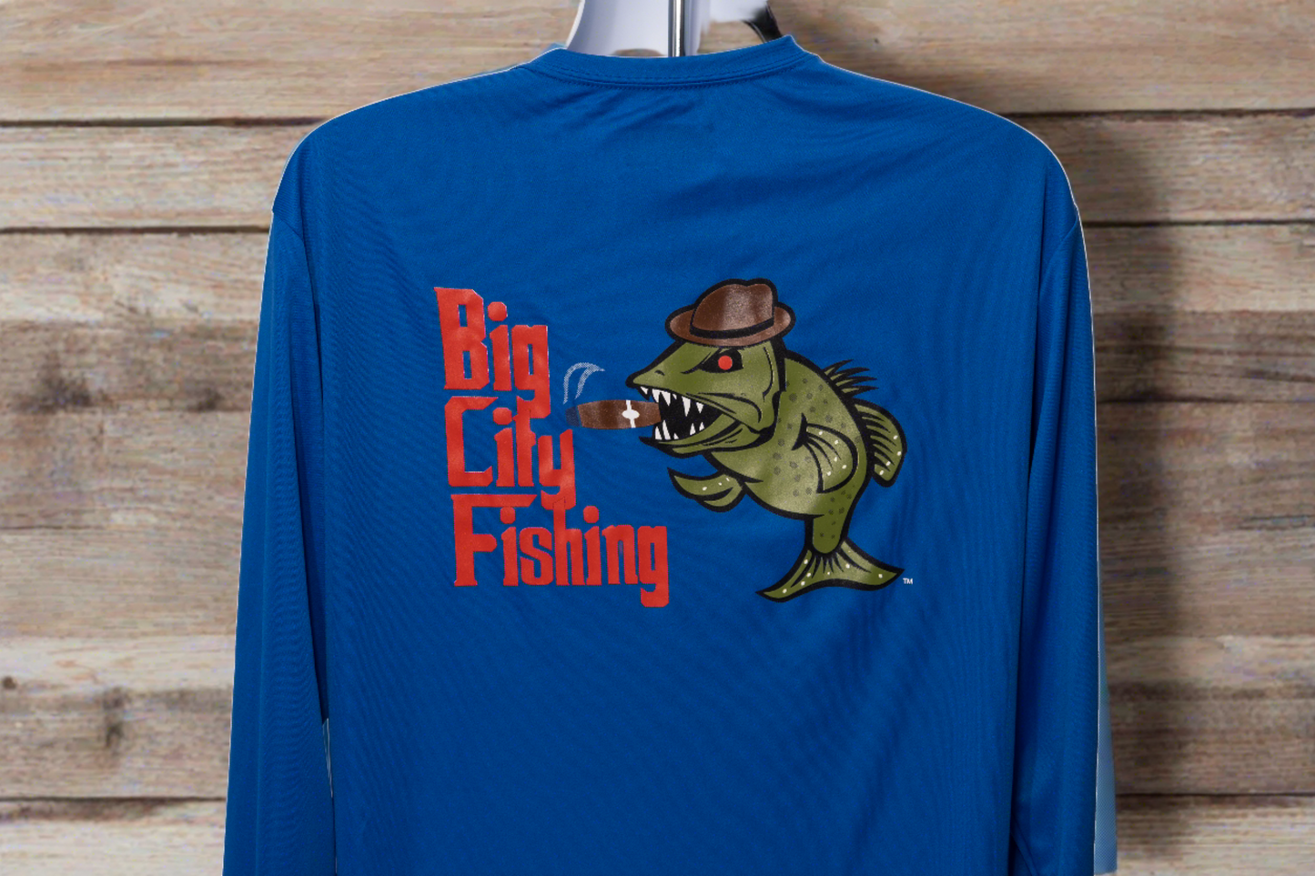 P-1 Blue Long Sleeve Performance Shirt SPF 35