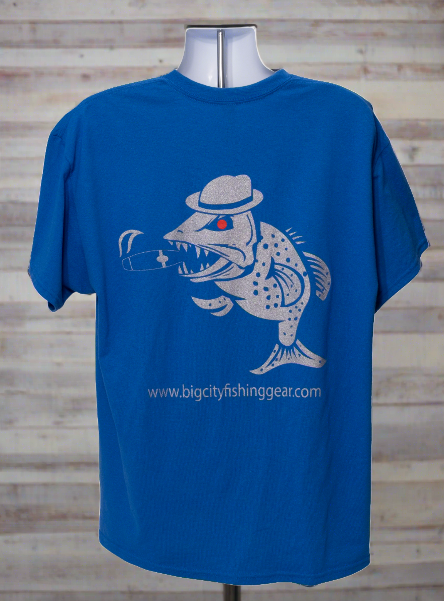 S-4 Gildan Dry Blend Blue short sleeve shirt