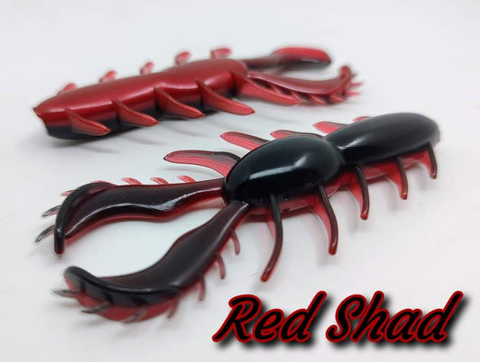 SC-4 Sniper Craw Red Shad 8 Pack 3.1"