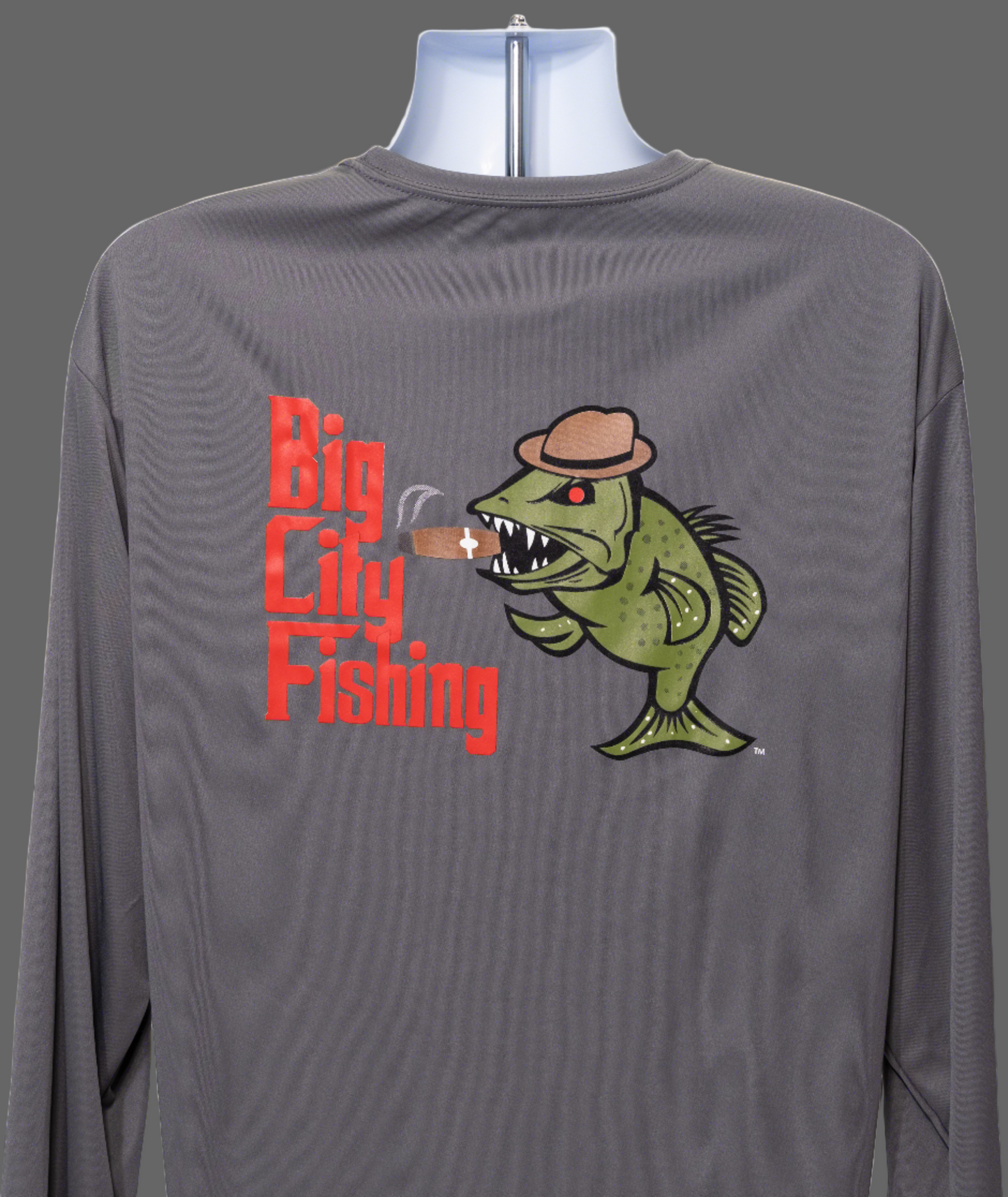 P-2 Grey Long Sleeve Performance Shirt SPF 35