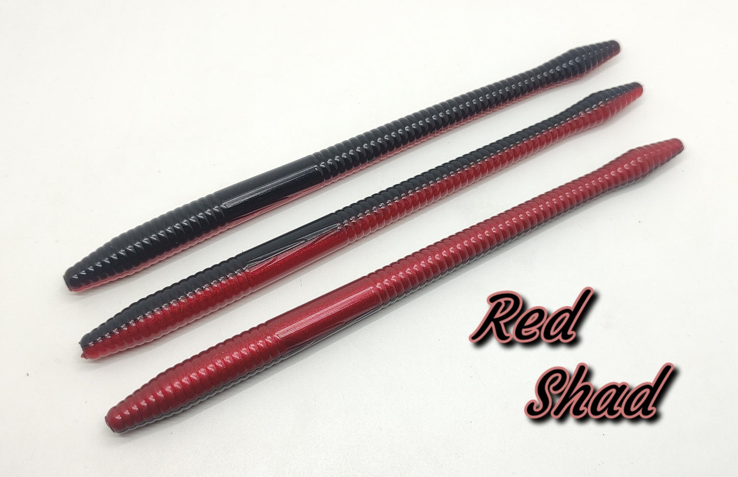 FW-1 F Ness Worm Red Shad 6.25" 8Pack