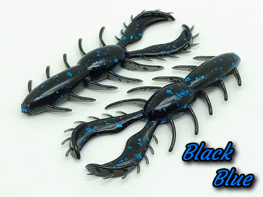 SC-2 Black & Blue 3.1" Sniper Craw 8 pack