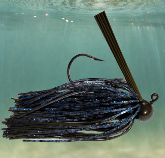 FJ-1 Football Jig - Green Pumpkin/Blue Flash 3/8oz. & 1/4oz