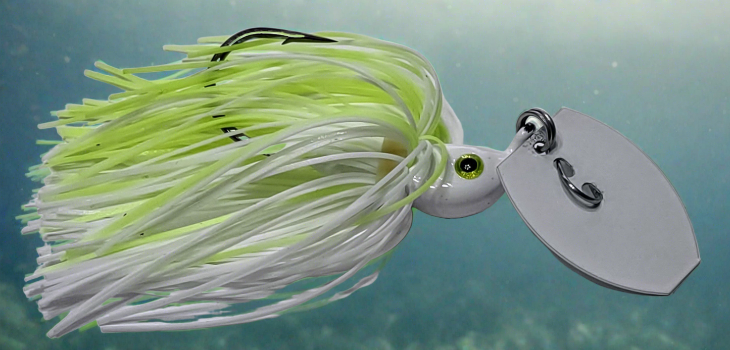 SD-9 Shakedown - Vibrating Jig - Chartreuse/White 1/2oz & 3/8oz