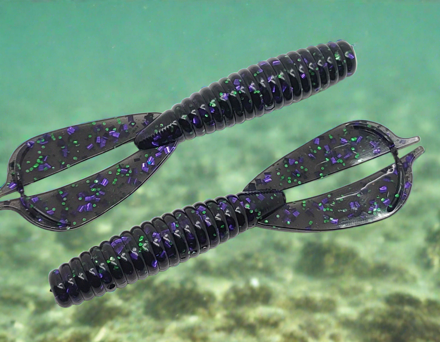 DC-4 Double Cross Plasma Double Tail Grub 8 Pack