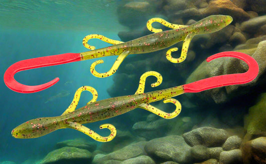 LZ-5 Watermelon/Red Flake w/Red Tail Lizard 8pk