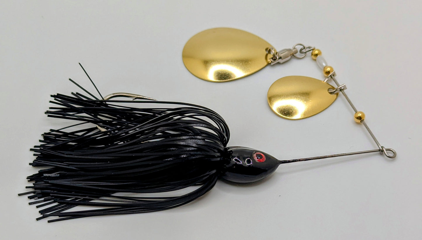 SB-6 Slasher Spinnerbait - Black Magic - Double Colorado 1/2oz.
