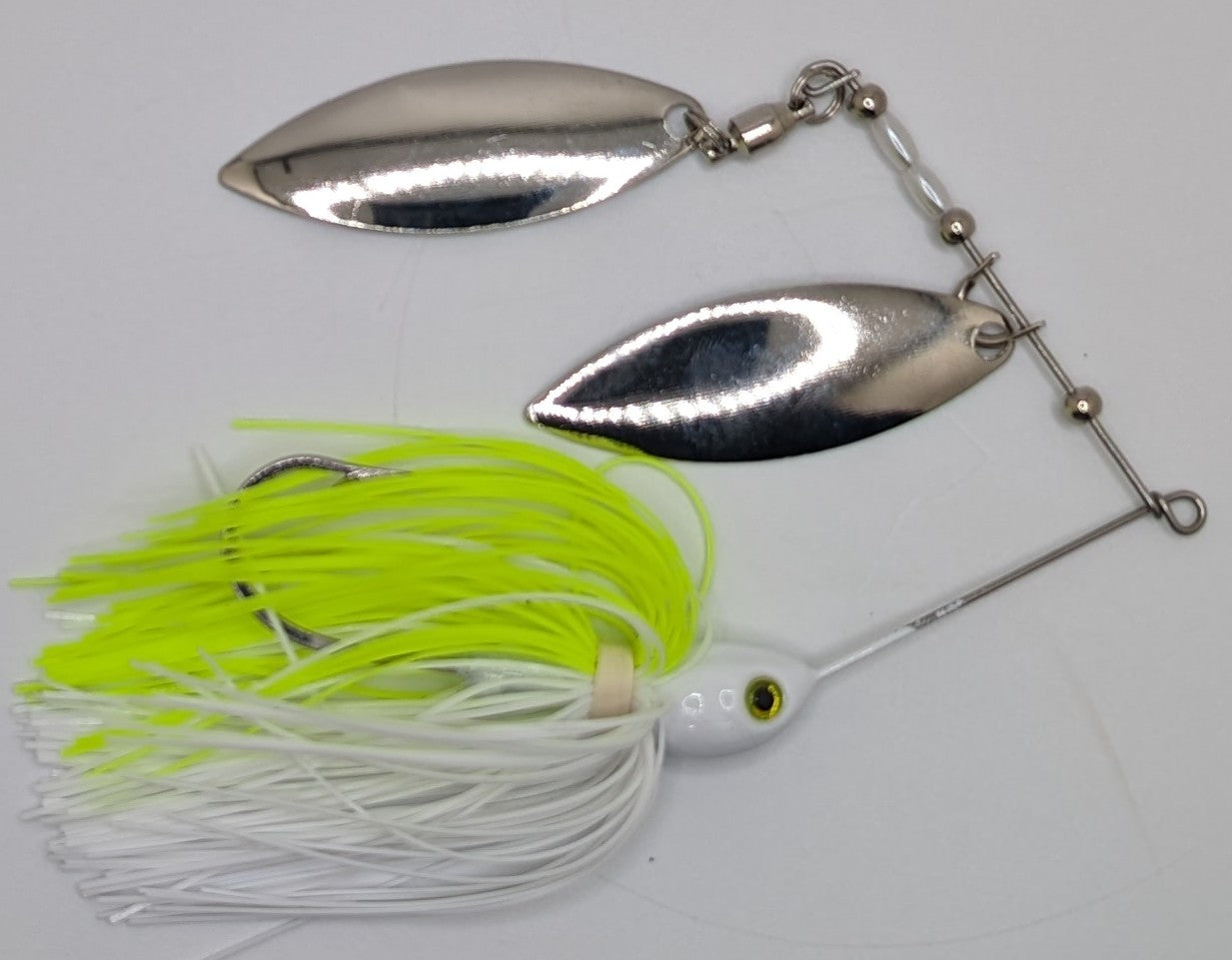 SB-11 Slasher - Spinnerbait Chartreuse/White Double Willow 