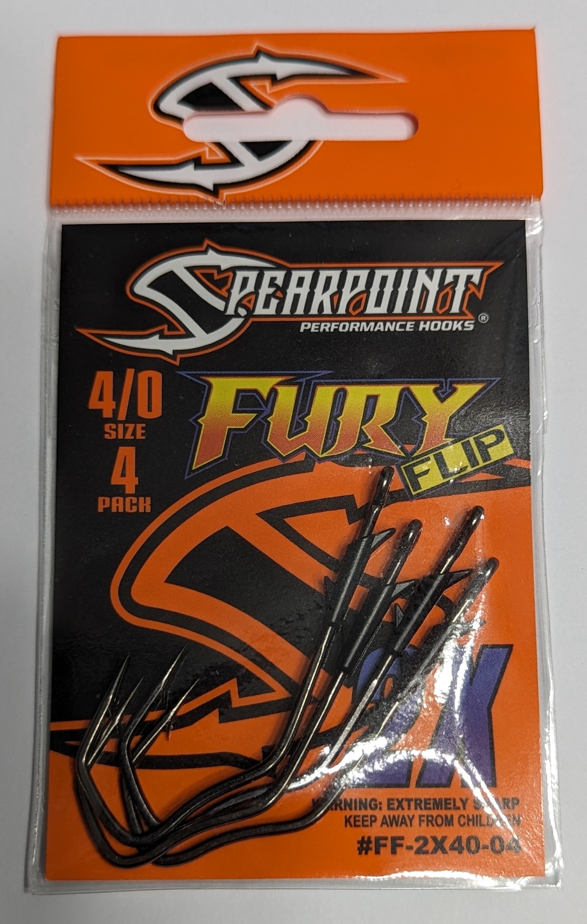 Spearpoint Performance Hooks - Fury Flip 4/0 4 pack – Big City