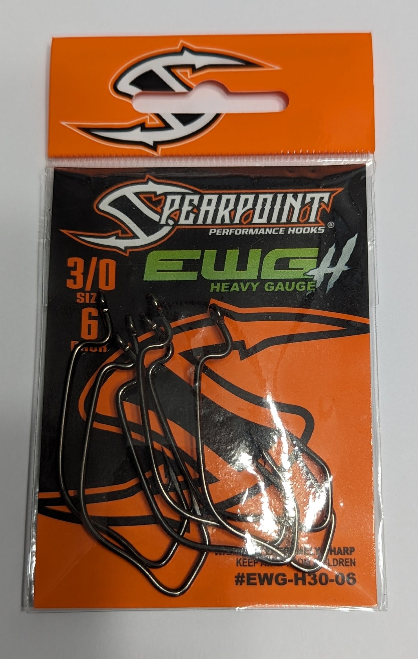 Spearpoint Performance Hooks - EWG 6 pack Heavy Gauge