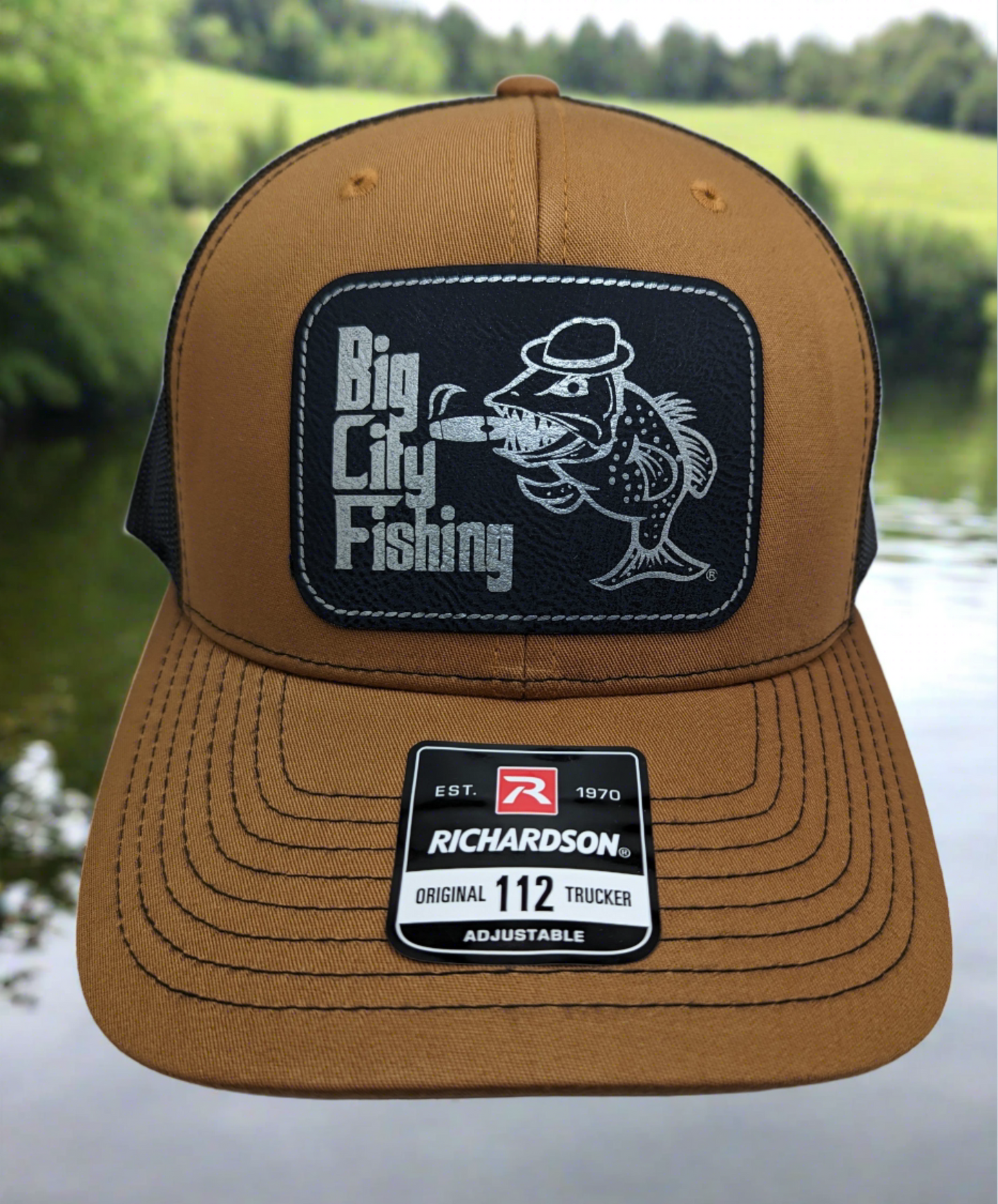 C-21 Richarson 112 Hat Brown/Black Patched Hat