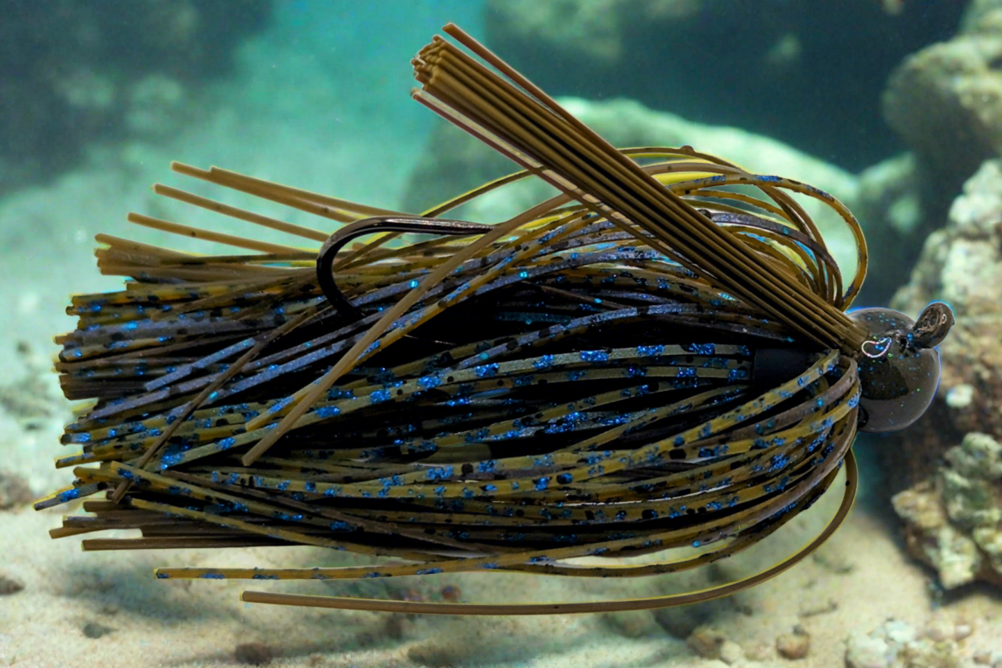 BJ-4 Ball Jig Green Pumpkin/ Blue Flash 1/4oz.