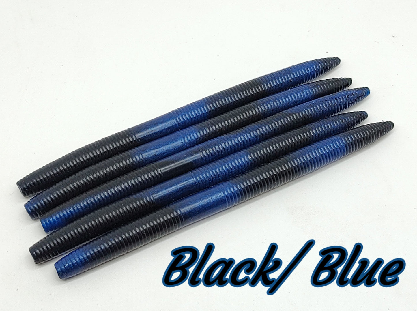 SW-5 Stick Worm 5" Black/Blue 8 pk.