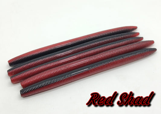 SW-10 Stick Worm Red Shad 8 pack