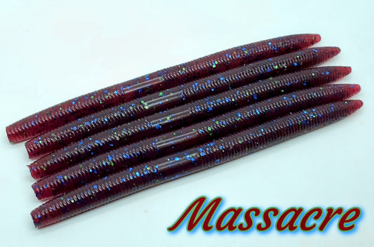SW-13 Massacre Stick Worm 5" 8 pack