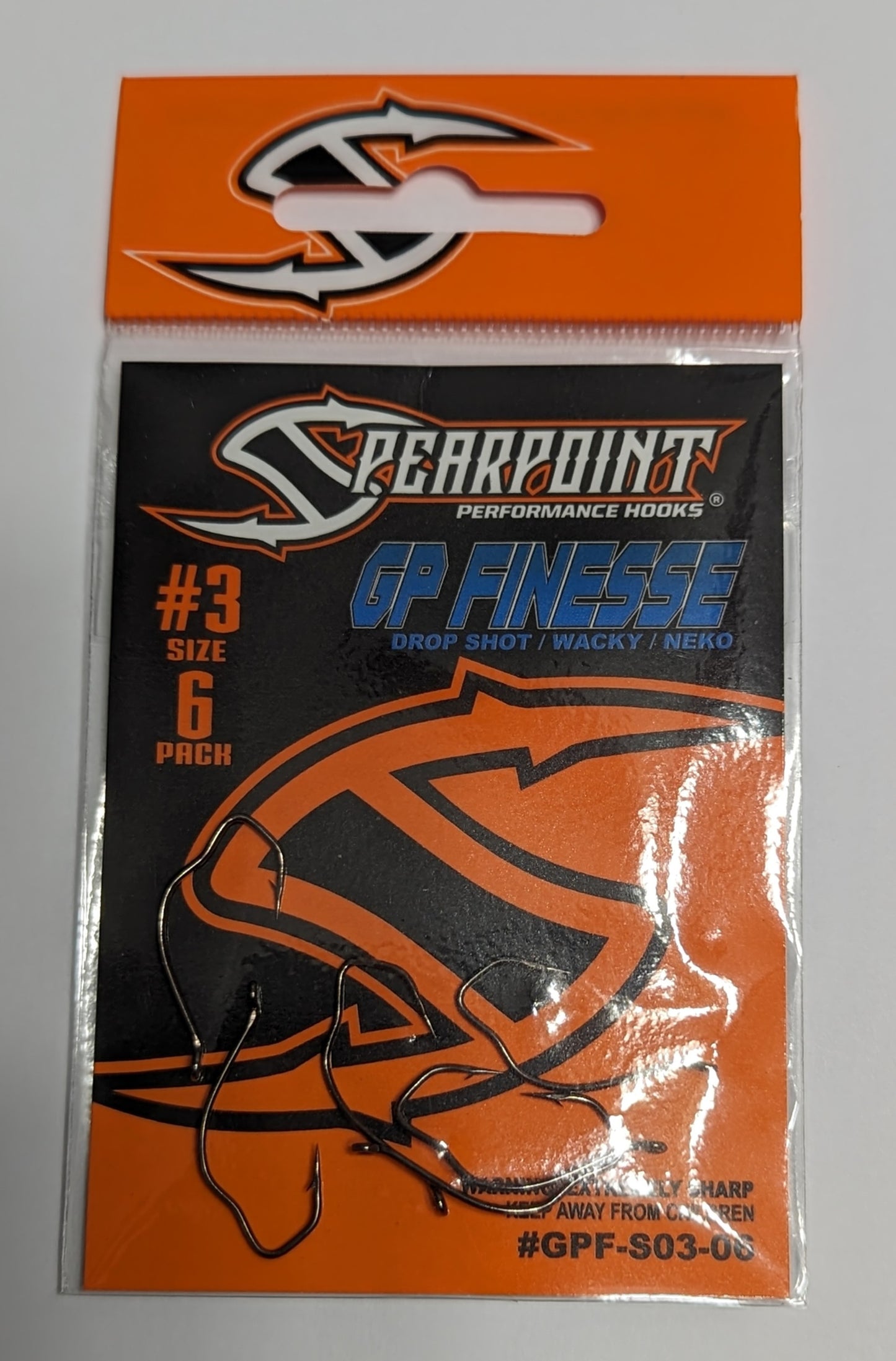 Spearpoint Performance Hooks - 6 pack GP Finesse