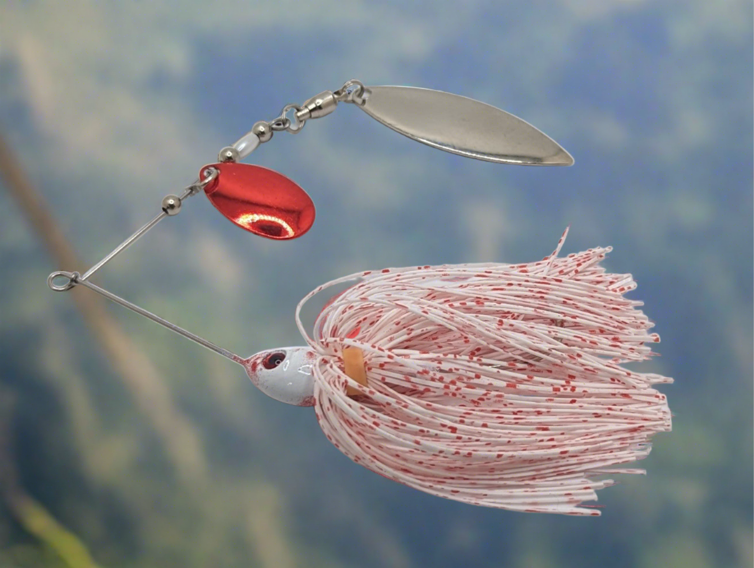 SB-10 Slasher Bleeding Shad Single Willow/ Single Red Indiana 3/8oz