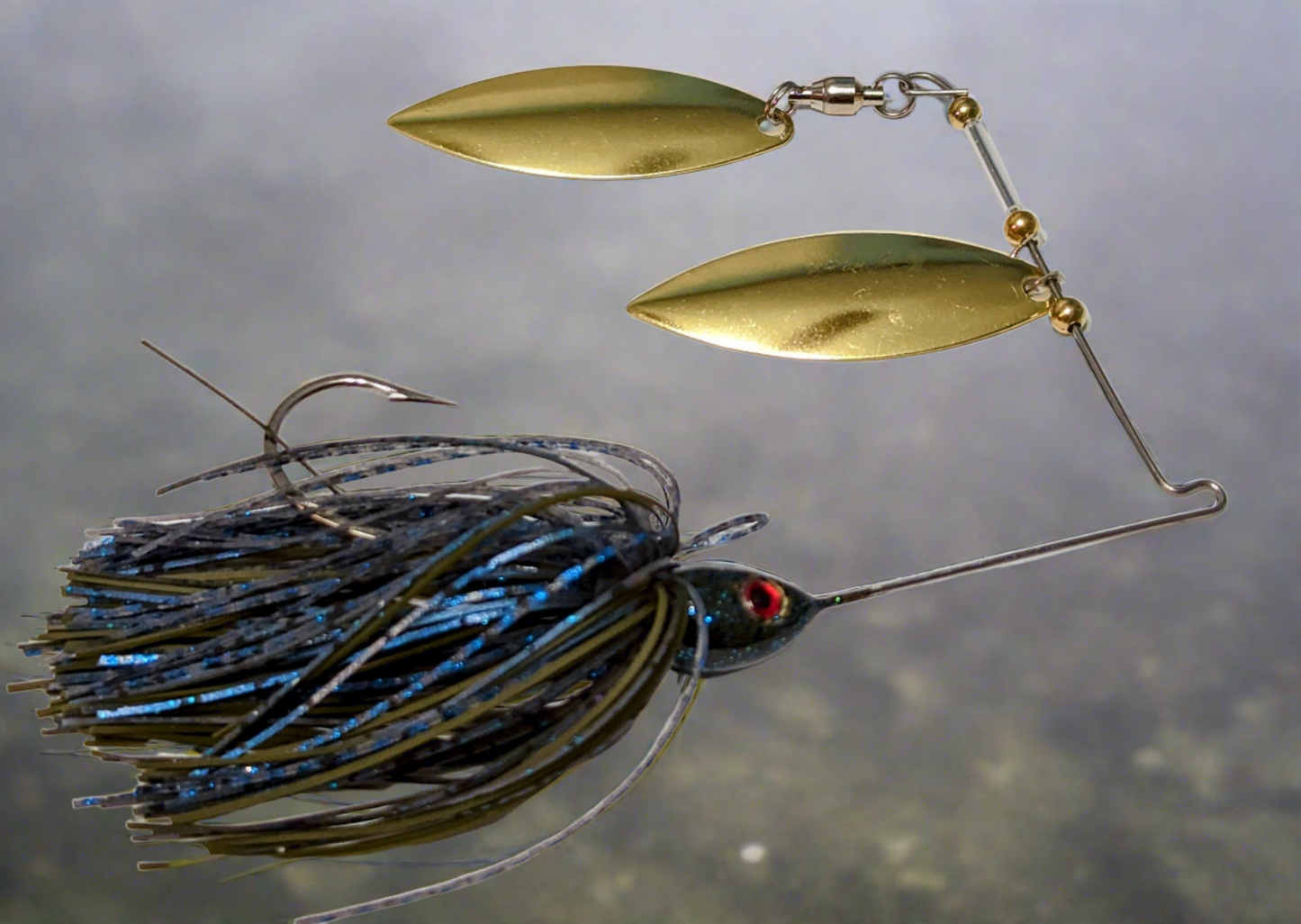 SB-14 Slasher Spinnerbait Green Pumpkin/ Blue Flash 3/8oz. & 1/2oz Double Willow