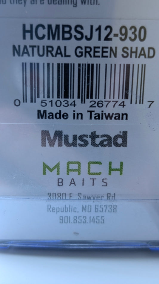 MCB-1 MACH Baits - Slack Jaw - Natural Green Shad