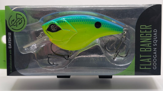 GCB-5 Googan Flat Banger Chartreuse Blue Back