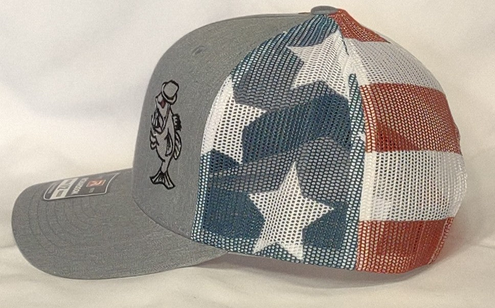 C-12 Richardson Printed Mesh American Flag Hat