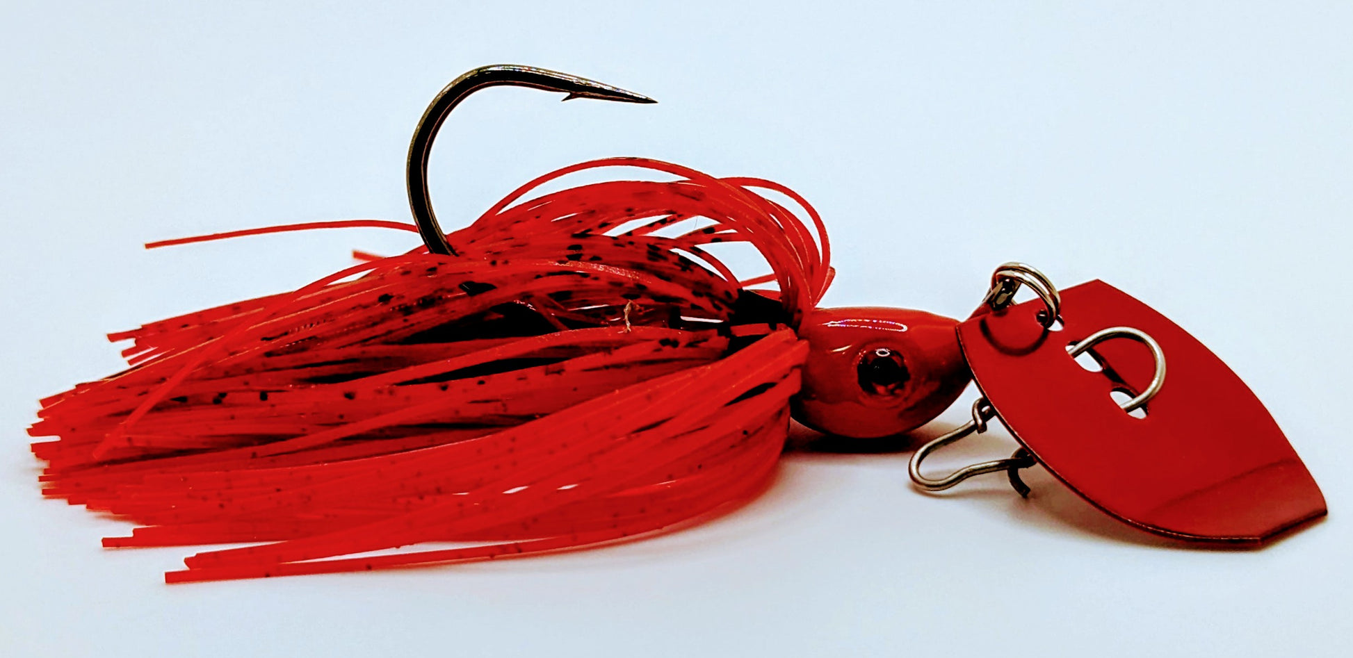 SD-13 Shakedown Redrum-Red Blade and Red Skirt – Big City Fishing